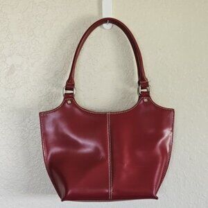 VTG Wilson's Red Leather Handbag Purse